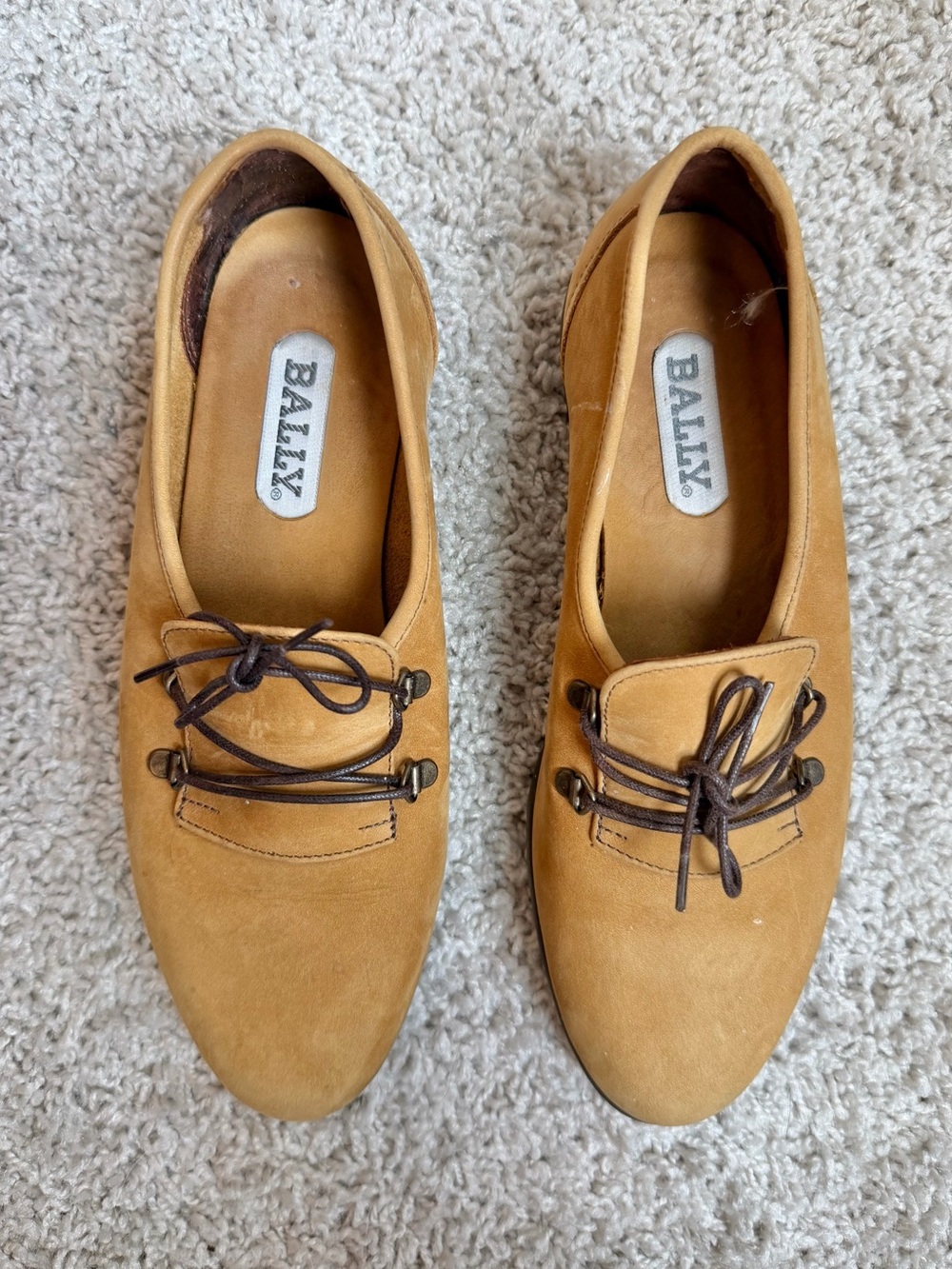 Vintage 80s Bally Suede Loafers / Oxfords - Size 6.5M